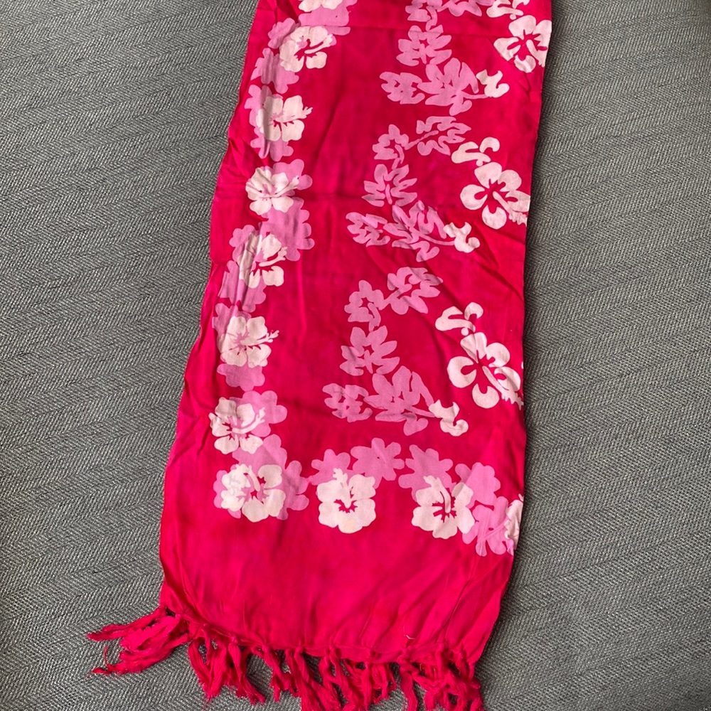Pink Hibiscus Sarong